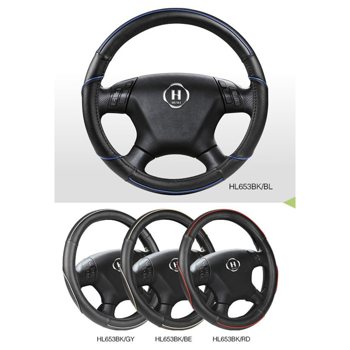 New Hot Sale PU Car Steering Wheel Cover With Blue,Gray,Beige And Red